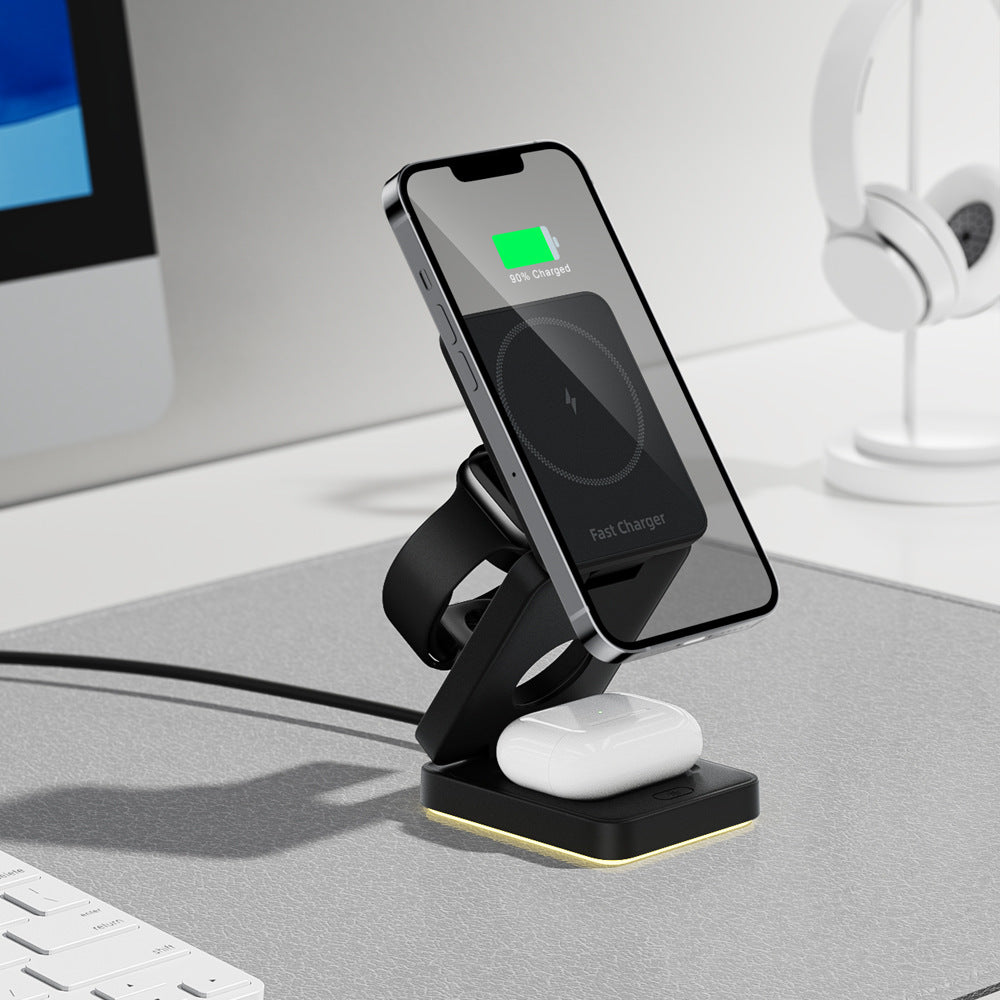 Three-in-one Wireless Charger Folding Magnetic Wireless Charger